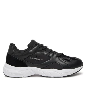 Sneakersy Calvin Klein Retro Tennis Low Laceup Mtl YM0YM00985 Czarny