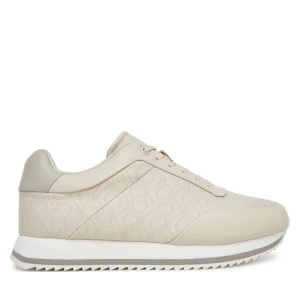 Sneakersy Calvin Klein Runner Lace Up - Jacq HW0HW02413 Écru