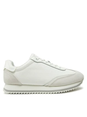 Sneakersy Calvin Klein Runner Lace Up - Mono Mix HW0HW02294 Biały