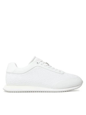 Sneakersy Calvin Klein Runner Lace Up Mono Pu HW0HW02574 Biały