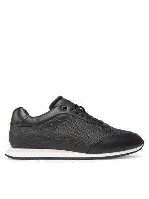Sneakersy Calvin Klein Runner Lace Up Mono Pu HW0HW02574 Czarny