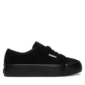 Sneakersy Calvin Klein Vulc Flatf Lace Up Sue/Wl Ck YW0YW02000 Czarny