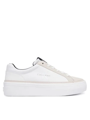 Sneakersy Calvin Klein Vulc Flatf Laceup HW0HW03086 Biały