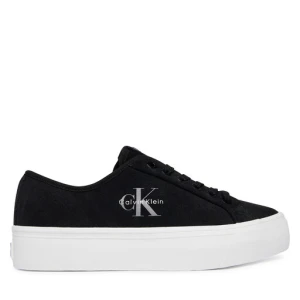 Sneakersy Calvin Klein Vulc Flatf Laceup Suede HW0HW03088 Czarny