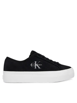 Sneakersy Calvin Klein Vulc Flatf Laceup Suede HW0HW03088 Czarny
