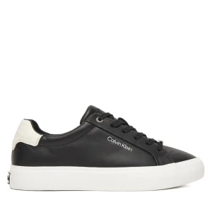 Sneakersy Calvin Klein Vulc Lace Up Lth/Moire Bt HW0HW02747 Czarny