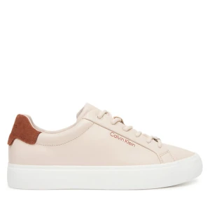 Sneakersy Calvin Klein Vulc Lace Up Lth W/Sue Bt HW0HW02571 Beżowy