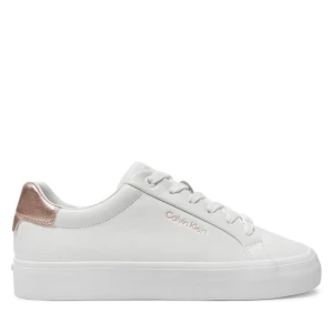 Sneakersy Calvin Klein Vulc Lace Up Saff Fox W/Met Bt HW0HW02104 Biały