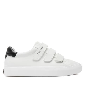 Sneakersy Calvin Klein Vulcanized Slip On Velcro Lth HW0HW01909 Biały