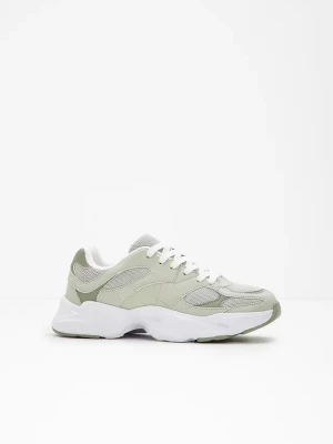 Sneakersy chunky BonPrix zielony