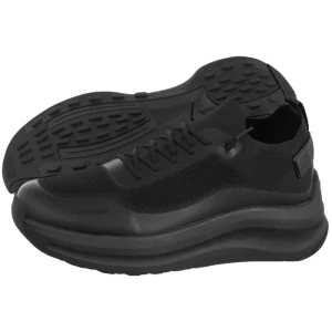 Sneakersy Chunky Runner Lace Up Sock Knit Triple Black YM0YM01457 0GJ (CK726-a) Calvin Klein