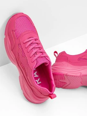 Sneakersy chunky z siateczkową wstawką bonprix