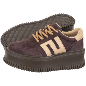 Sneakersy Ciemnobrązowe DP7111 / 26 D BR (FO255-a) Filippo