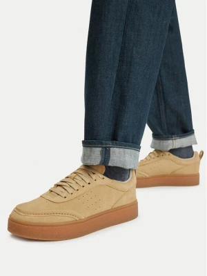 Sneakersy Clarks Boxbee Lace. 26328028 Beżowy jasny