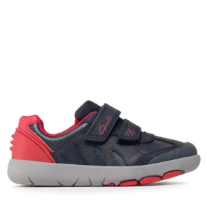 Sneakersy Clarks Rex Play K 261619306 Navy/Red Leather