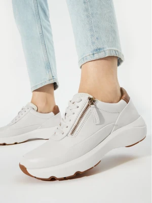 Sneakersy Clarks Tivoli Zip 26176650 Écru Kremowy