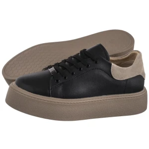 Sneakersy Czarne DP6119/25 BK BE (FO108-d) Filippo