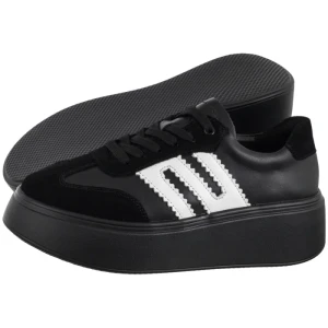 Sneakersy Czarne DP7289/25 BK (FO187-a) Filippo
