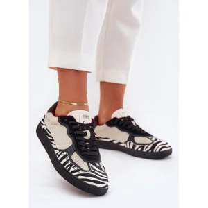 Sneakersy Damskie Big Star by Daniel Lopez SS2D4015 Zebra Beżowe beżowy