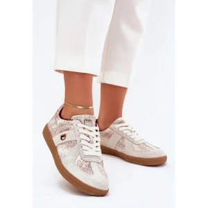 Sneakersy Damskie Big Star by Daniel Lopez SS2D4032 Zwierzęcy Wzór Beżowe beżowy