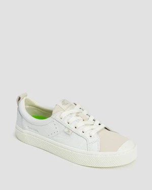 Sneakersy Damskie Cariuma Oca Low White Premium Leather Vintage White Suede