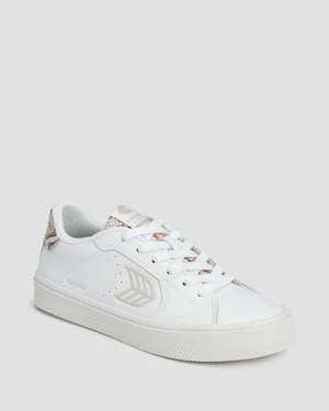 Sneakersy Damskie Cariuma Salvas White Leather Snake Skin