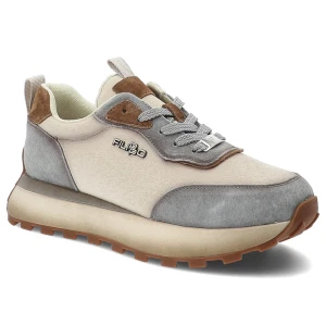 Sneakersy damskie Filippo, skóra naturalna zamszowe wstawki sznurowany fason gruba amortyzująca podeszwa okrągły nosek, niebieskie, DP7754/26