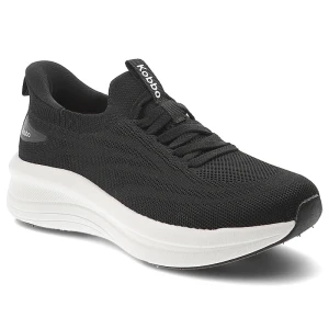 Sneakersy damskie Kobbo, cholewka z materiału wsuwane na płaskiej podeszwie, czarne, 102425