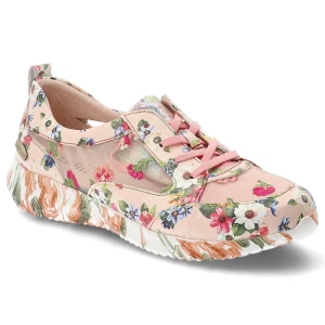 Sneakersy damskie Laura Vita, cholewka ze skóry naturalnej klasyczne sznurowanie płaska podeszwa, różowe, Joctao 26 SL3015-26D