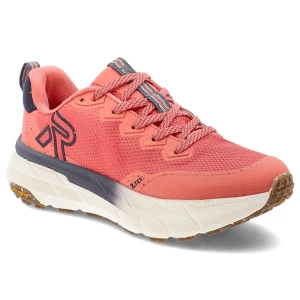 Sneakersy damskie Rieker sznurowany fason z oddychającą cholewką osadzono na lekkiej amortyzującej podeszwie czerwone, W4501-33 Red
