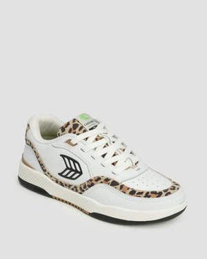 Sneakersy Damskie Skórzane Cariuma Uba White Leather Leopard Print Suede Black