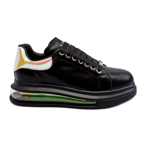 Sneakersy Damskie Skórzane GOE NN2N4030 Czarne