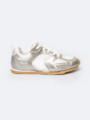 Sneakersy damskie srebrne RR274823 904 BIG STAR