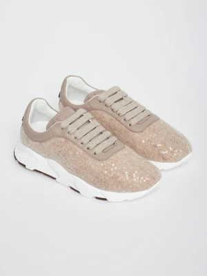 Sneakersy damskie z cekinami PESERICO