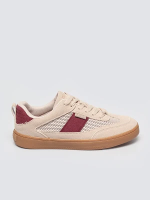 sneakersy damskie z czerwonymi wstawkami jasnoróżowe tt274760 600 Big Star RÓŻOWY