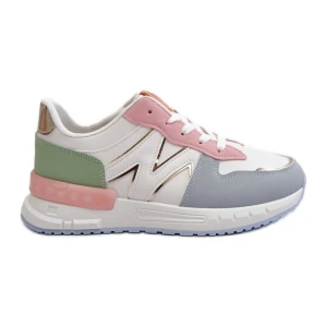 Sneakersy Damskie Z Eko Skóry Multikolor Kaimans wielokolorowe Inna marka