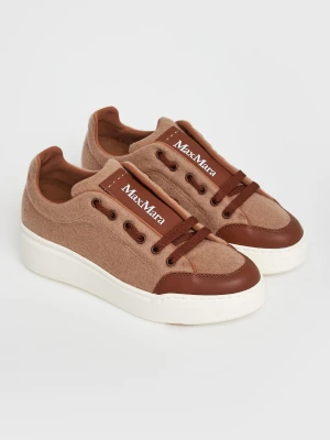 Sneakersy damskie z hydrofobowego kaszmiru Maxiws MAX MARA ACCESSORI