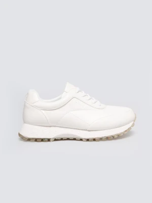 Sneakersy damskie ze skóry ekologicznej białe OO274023 101 BIG STAR