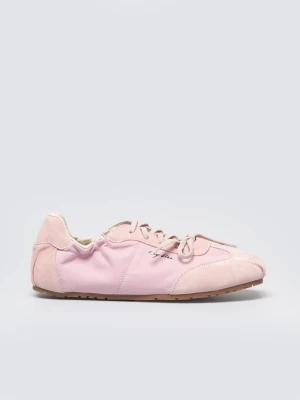 Sneakersy damskie ze skórzanymi wstawkami różowe TT274600 601 BIG STAR