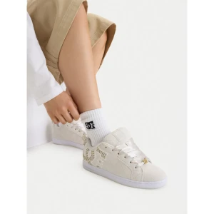 Sneakersy DC Shoes EO-COURT GRAFFIK SE DC01666102 Écru Kremowy