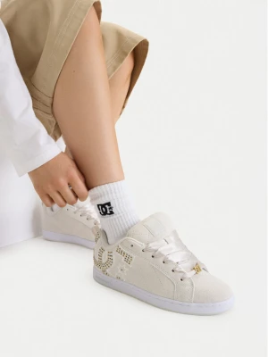 Sneakersy DC Shoes EO-COURT GRAFFIK SE DC01666102 Écru Kremowy
