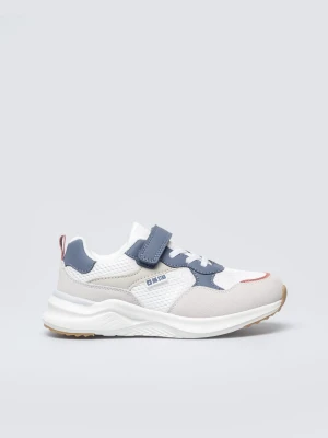 Sneakersy dziecięce z granatowymi wstawkami białe TT374029 101 BIG STAR