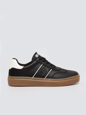 Sneakersy dziecięce ze skóry ekologicznej czarne SS374025 906 BIG STAR