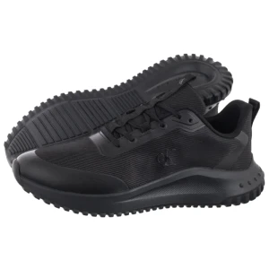 Sneakersy Eva Runner Lace Up Mat Mix Triple Black YM0YM01442 0GJ (CK707-a) Calvin Klein
