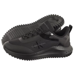 Sneakersy Eva Runner Low Lace Ml Mix Triple Black YM0YM00968 01H (CK465-a) Calvin Klein