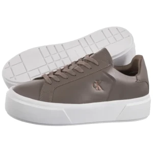 Sneakersy Flatform Lace Up Lth Mg Desert Taupe/Bright White YW0YW01928 PBO (CK710-b) Calvin Klein
