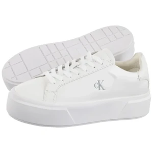 Sneakersy Flatform Lace Up Lth Mg Triple Bright White YW0YW01928 0K4 (CK710-a) Calvin Klein