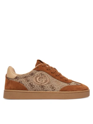 Sneakersy Guess FLTJAC LEA12 Brązowy
