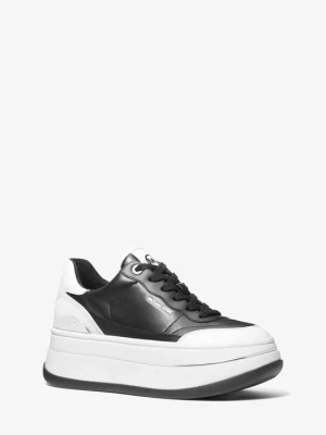 Sneakersy Hayes ze skóry w dwóch kolorach na platformie Michael Kors
