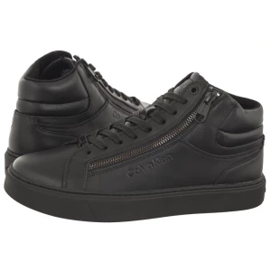 Sneakersy High Top Lace Up W/Zip Rubb Triple Black HM0HM01269 0GJ (CK401-a) Calvin Klein